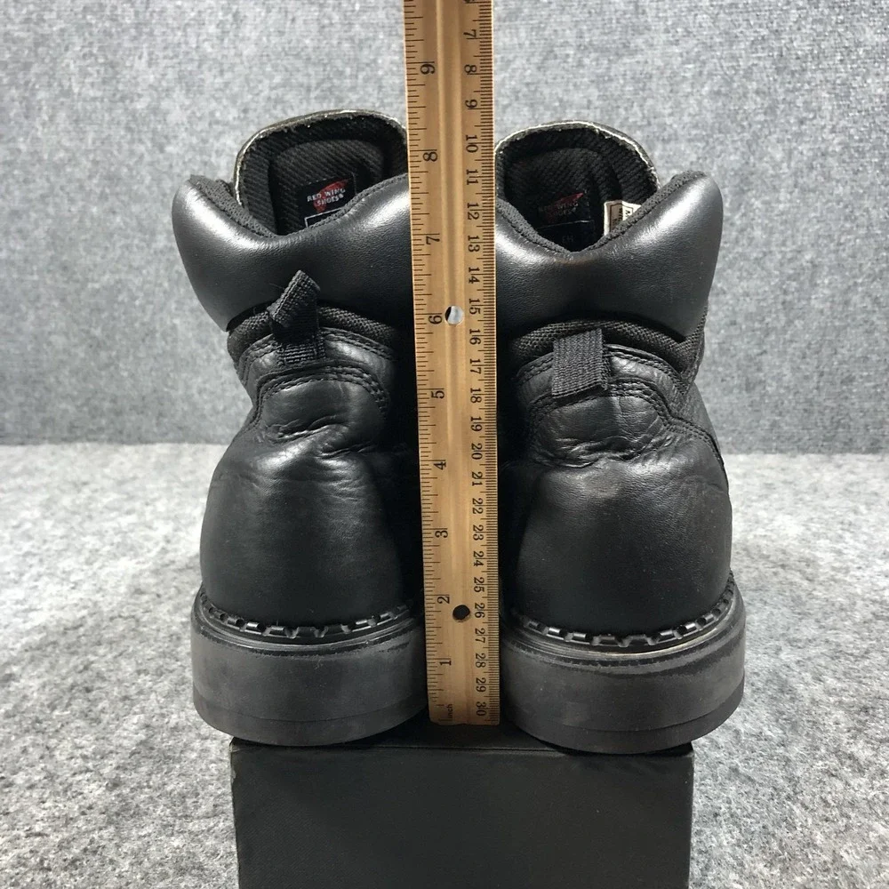 Red Wing 9143 Work Boots Mens 13D Black Leather EH USA Made Workwear